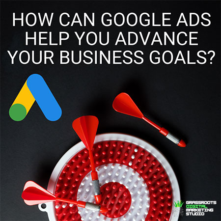 How can Google Ads help you advance your Business Goals? Graphic