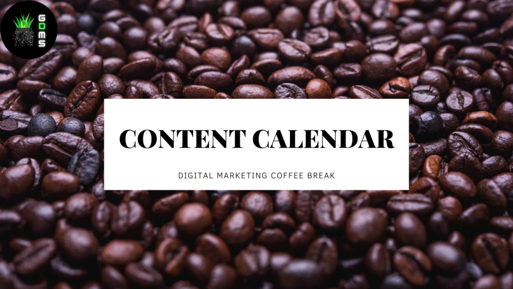 Digital Marketing Coffee Break -Content Calendar Template - Cover